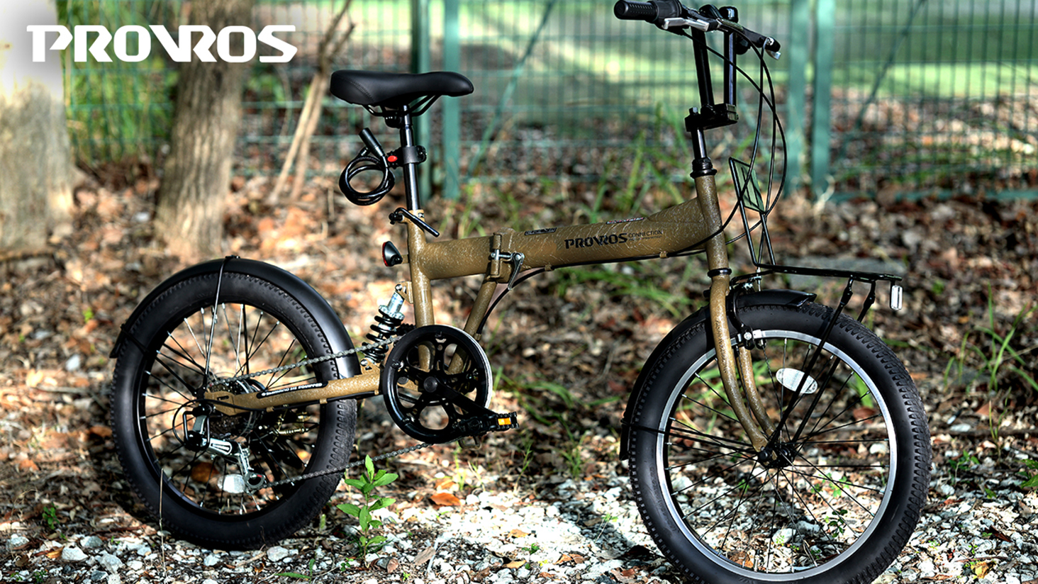 PROVROS[P-S206] サスペンション付き折りたたみ自転車(20インチ) PROVROS セミファットバイク 折りたたみ自転車 20インチ 自転車